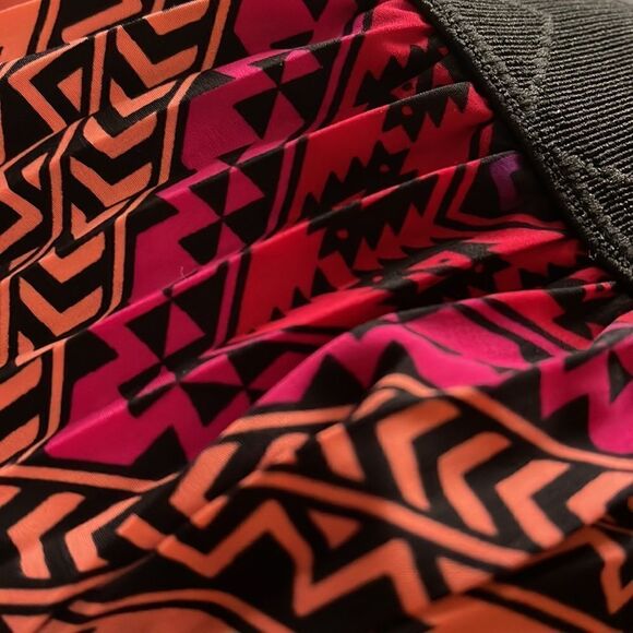 NEW LuLaRoe native print midi skirt Jill small NWT wide waist band plisse pleats - Picture 7 of 7